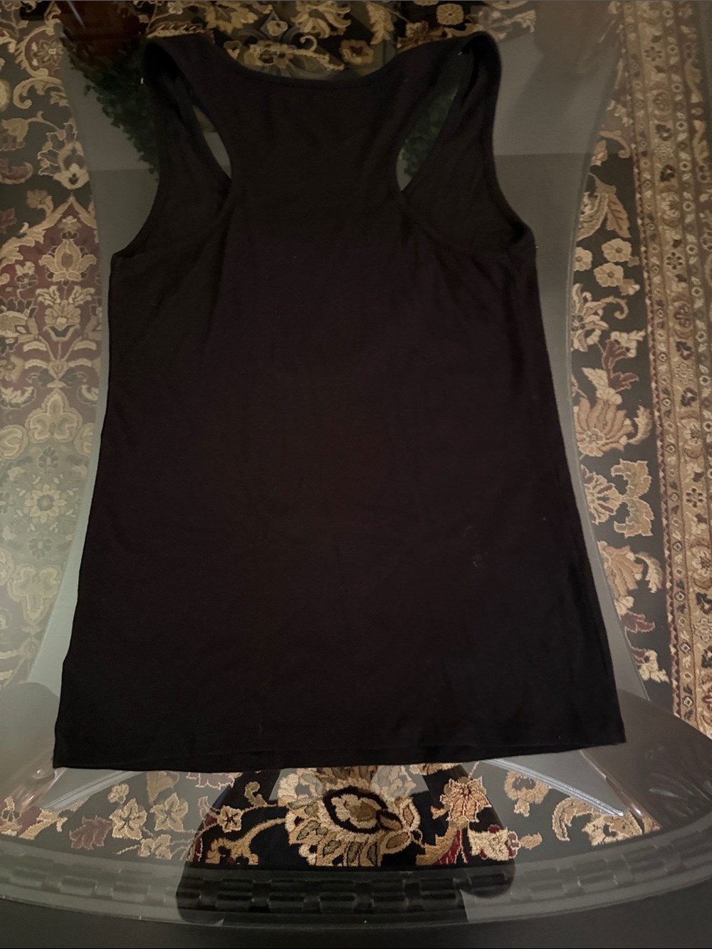 INC International Concepts Black Tank with Embellished Rhinestone Heart - Picture 4 of 4